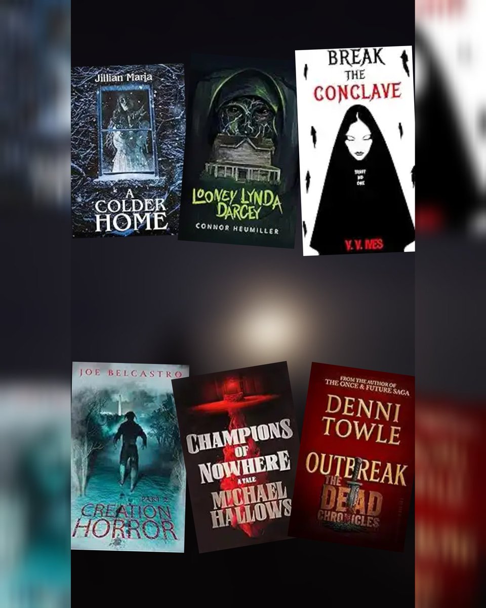 TheRealJackFinn's tweet photo. Find your new favorite #horrorread!
The Dead Letters – JD Barker
The Standing Dead – Greg F. Gifune
Without a Whisper – Molly Macabre
The House Haunters - KC Jones
The Ship of Death - Kyle Winkler
In the Dollhouse We all Wait – Amanda M. Blake
Look What You Made Me Do – Sobelo Books
Newbourne Park – Jennifer Thorne
She Feeds on Misery – Emily Vale
Looney Lynda Darcey – Connor Heumiller
Break the Conclave – V V Ives
Creation Horror – Joe Belcastro
Champions of Nowhere – Michael Hallows
Pretenders to the Throne – Adrian Tchaikovsky
The Deep Dark Place – Sam Hval
Hog’s mall – CS Gorman
Thesis of the Damned – Taylor S Vale
Outbreak: The Dead Chronicles – Denni Towle
Trad Wife – Saratoga Schaefer
Bleed for Me Valentine – AC Lilly
The Thirteenth Floor - Rebellion Publishing
Severence – Dominick Reiss
Warning Signs – Tracy Sierra
A Colder Home – Jillian Maria
