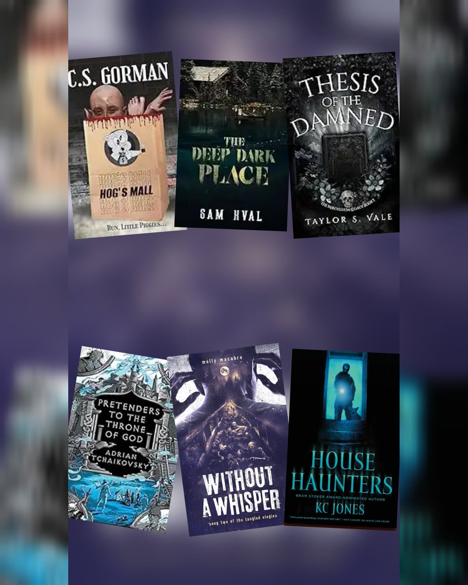 TheRealJackFinn's tweet photo. Find your new favorite #horrorread!
The Dead Letters – JD Barker
The Standing Dead – Greg F. Gifune
Without a Whisper – Molly Macabre
The House Haunters - KC Jones
The Ship of Death - Kyle Winkler
In the Dollhouse We all Wait – Amanda M. Blake
Look What You Made Me Do – Sobelo Books
Newbourne Park – Jennifer Thorne
She Feeds on Misery – Emily Vale
Looney Lynda Darcey – Connor Heumiller
Break the Conclave – V V Ives
Creation Horror – Joe Belcastro
Champions of Nowhere – Michael Hallows
Pretenders to the Throne – Adrian Tchaikovsky
The Deep Dark Place – Sam Hval
Hog’s mall – CS Gorman
Thesis of the Damned – Taylor S Vale
Outbreak: The Dead Chronicles – Denni Towle
Trad Wife – Saratoga Schaefer
Bleed for Me Valentine – AC Lilly
The Thirteenth Floor - Rebellion Publishing
Severence – Dominick Reiss
Warning Signs – Tracy Sierra
A Colder Home – Jillian Maria
