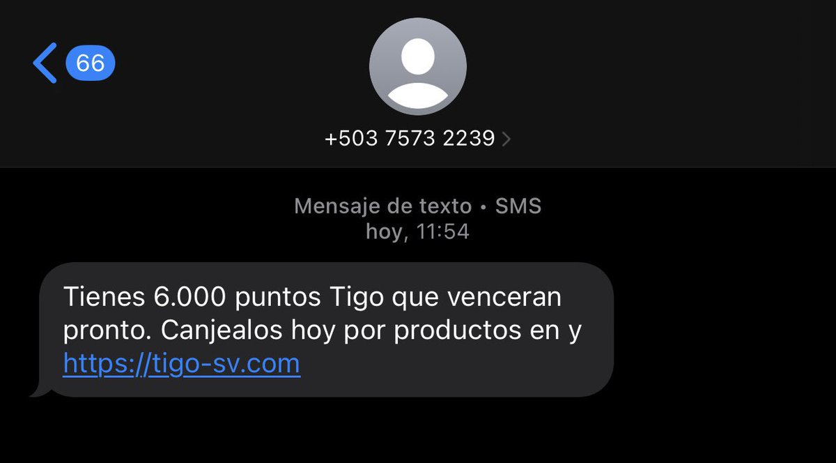 AzulsNombre's tweet photo. @TigoElSalvador, por ahí me cayó este mensaje de texto. Supongo que no es ningún promocional de ustedes; es demasiado bueno para ser verdad. Buzos ahí con alertar a cada usuario. Alguien puede caer en una estafa. https://t.co/Yjdc9Hg5Iz