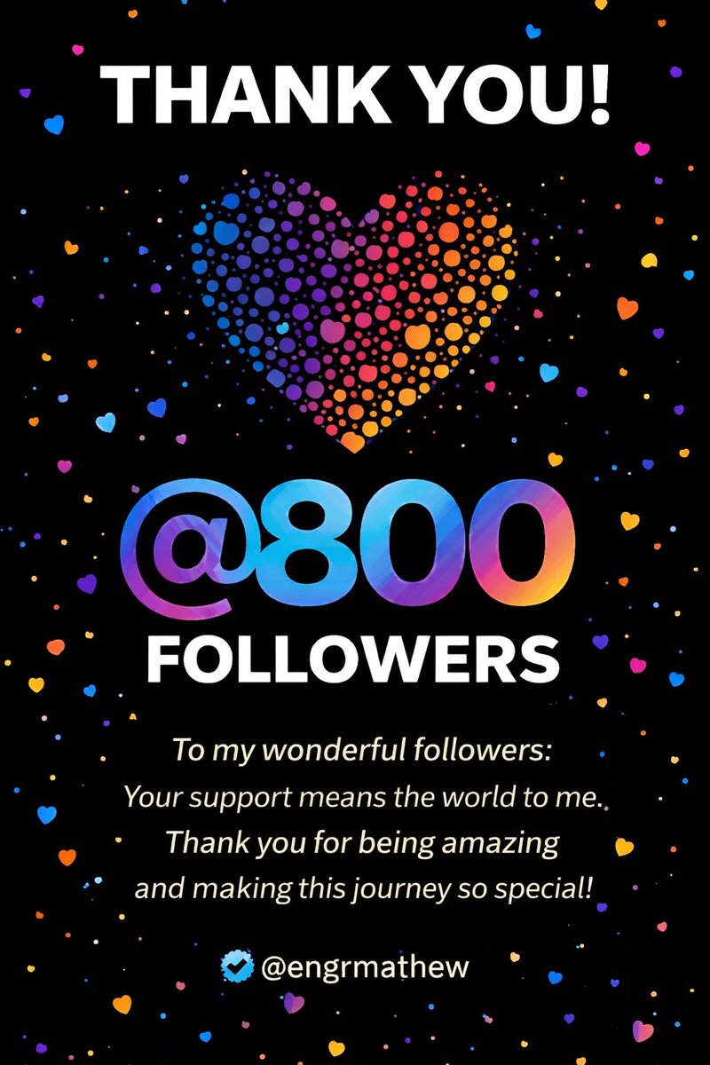 EMatthewpatrick's tweet image. Grateful for 800 Followers

I sincerely appreciate everyone who has chosen to follow, support, and engage with my journey on this platform. Reaching 800 followers is a meaningful milestone, and it would not have been possible without your consistent encouragement and trust.…