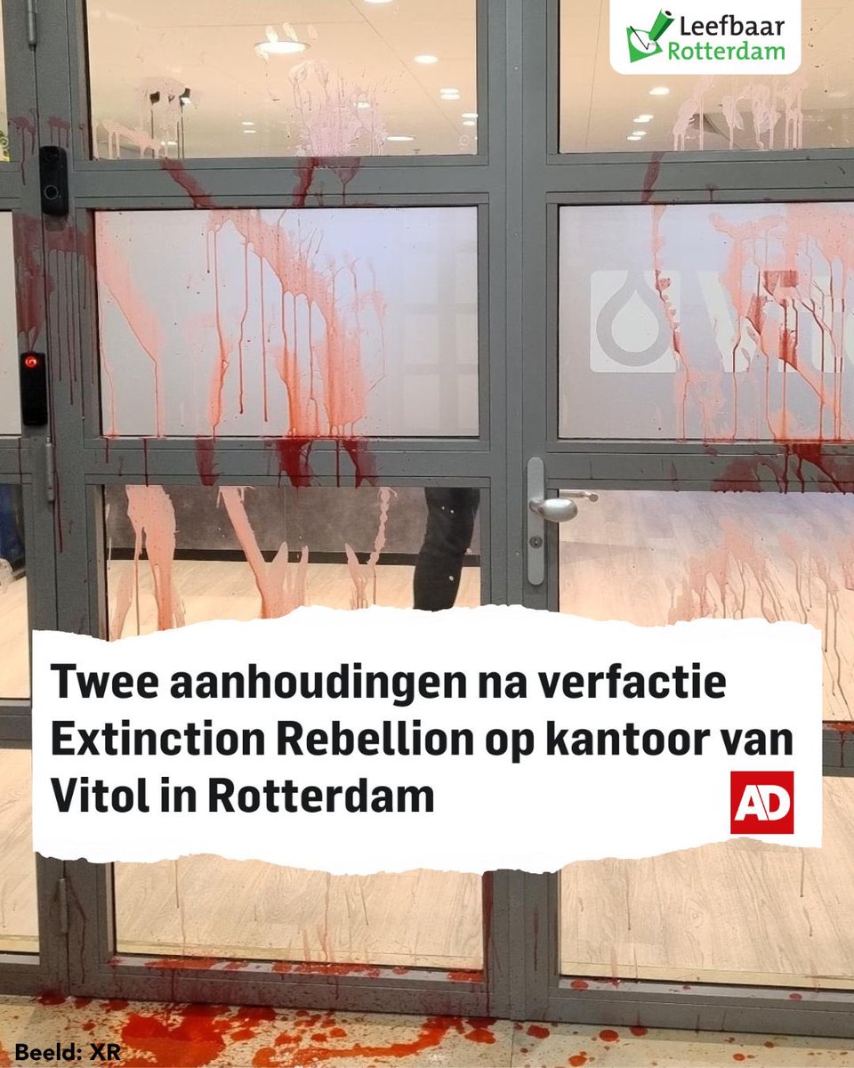 Extinction Rebellion is geen normaal clubje demonstranten, maar een extremistische organisatie die gericht is op ontwrichting en intimidatie. 

Vandaag zijn er weer twee extremisten aangehouden, dit keer op verdenking van huisvredebreuk en vernieling. 

Helaas kijkt de overwegend