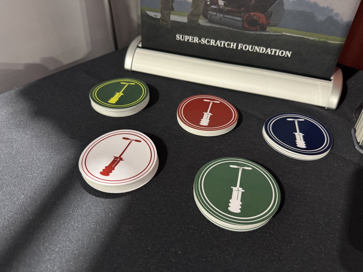 SSCF_Foundation's tweet photo. Stickers in a few colors of popular turf programs…wonder which one will run out first? Stop by booth 1400 to grab yours (along with some other swag) and enter our scholarship giveaway raffle for your chance to earn a $2,500 scholarship for your favorite school. https://t.co/sxrGLPFzyN