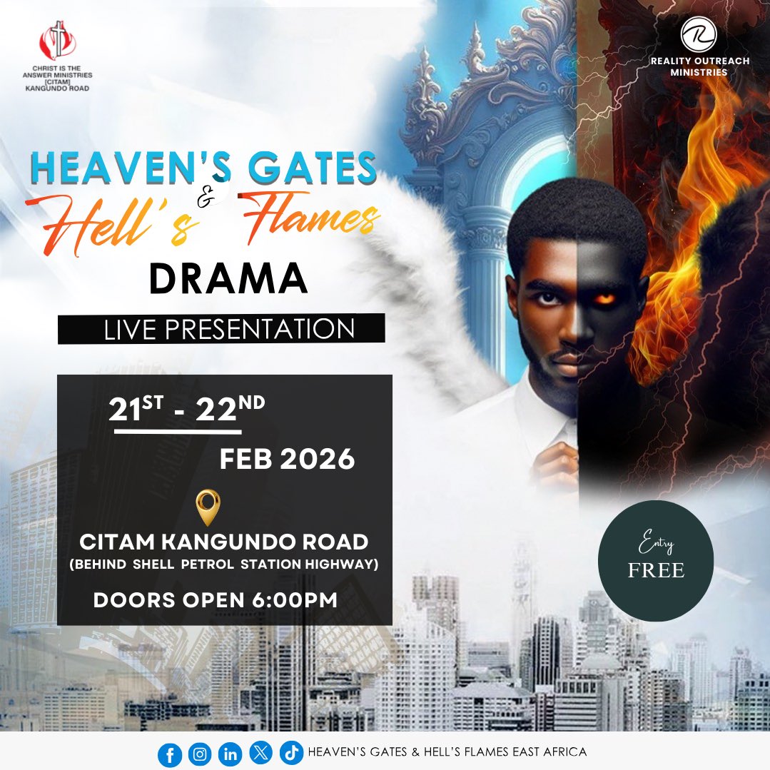 HGHFEASTAFRICA's tweet photo. Our first mission of the year, Heaven’s Gates &amp; Hell’s Flames, will be sharing the Gospel of Jesus Christ @CitamKgrd. We invite you to journey with us in prayer as we believe God for transformed lives and a mighty harvest.

One https://t.co/rs7EmjB2u5 purpose. https://t.co/bmDoIvD09H