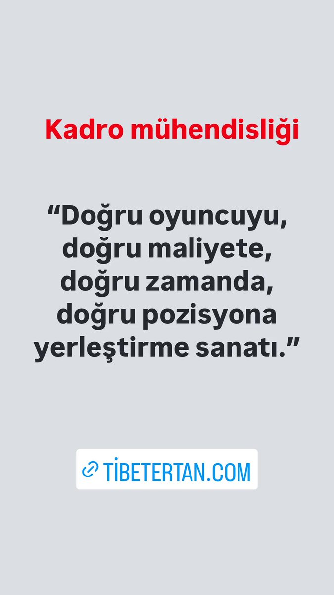 Kadro mühendisliği....