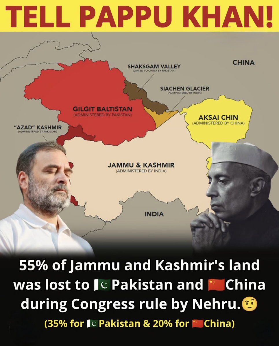 Those who gifted our land to the enemies,is now worried about the security of Indian land !! 🤡🤡