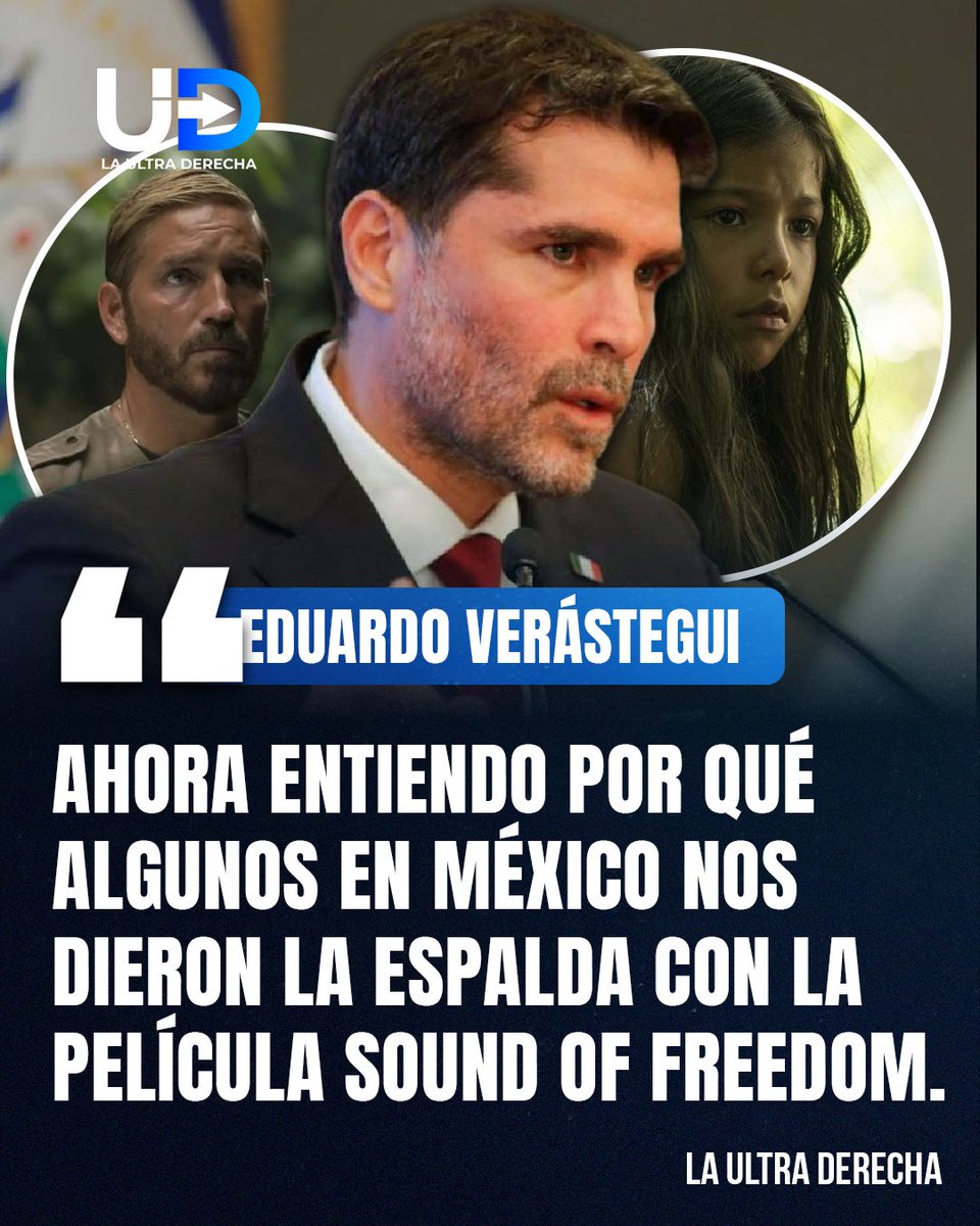 🇲🇽|🚨¡DURO! El productor de la exitosa película Sound of Freedom, <a href="/EVerastegui/">Eduardo Verástegui</a>, reveló en redes sociales un dato que rápidamente se volvió viral, al afirmar que varios personajes mexicanos rechazaron su solicitud de ayuda para la producción y distribución de la cinta, la cual
