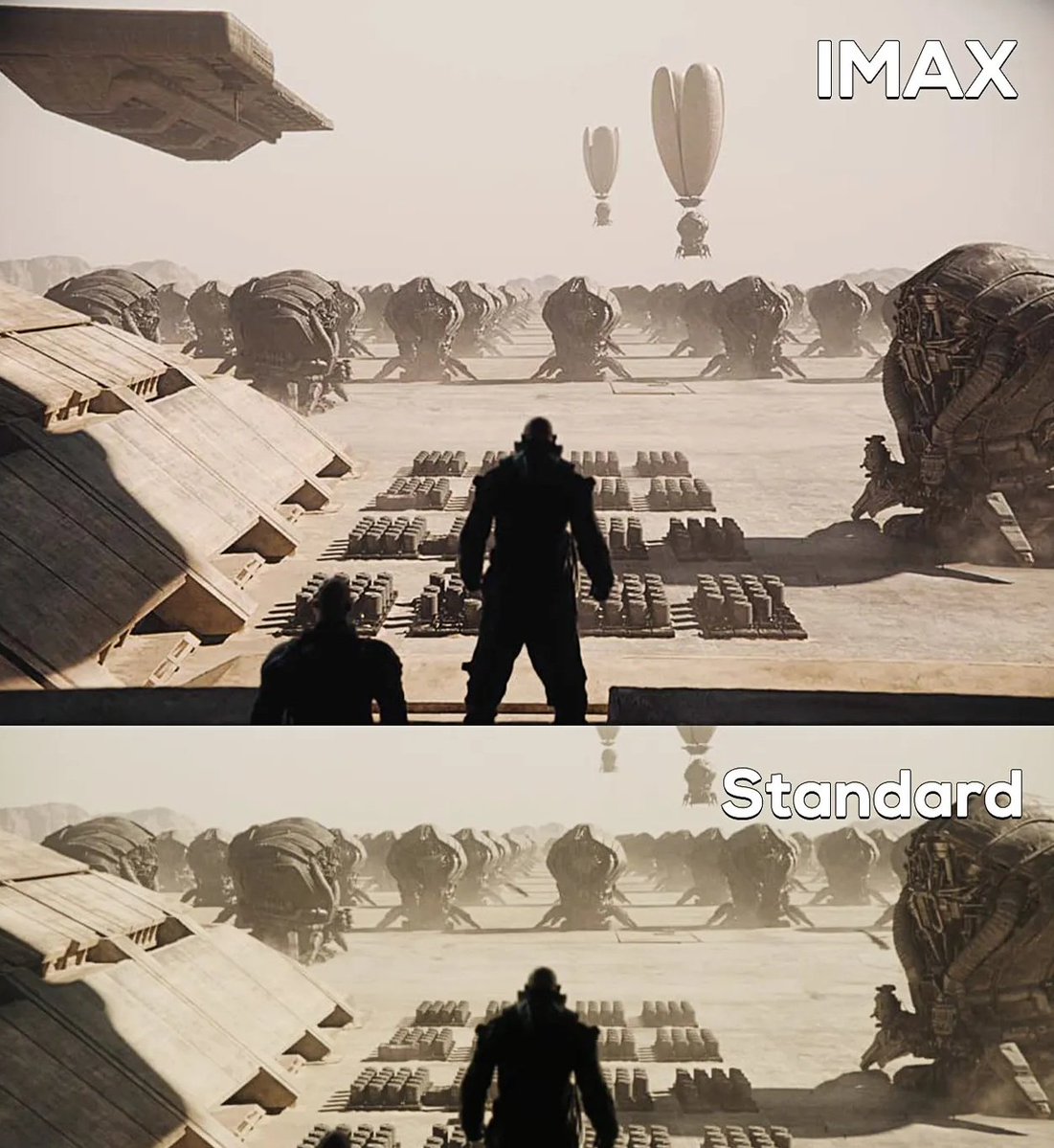 DUNE (2021) standard VS IMAX 1.43:1 full aspect ratio