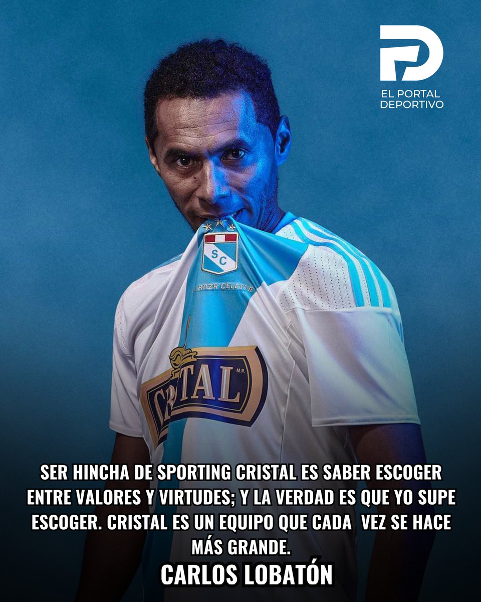 pielceleste's tweet photo. ✔️ Carlos Lobatón 🔥
▪️Ser hincha de Sporting Cristal es saber escoger entre valores y virtudes; y la verdad es que yo supe escoger. Cristal es un equipo que cada  vez se hace más grande.
Via: El Portal Deportivo ✍🏾 https://t.co/hZaxwZnv9O
