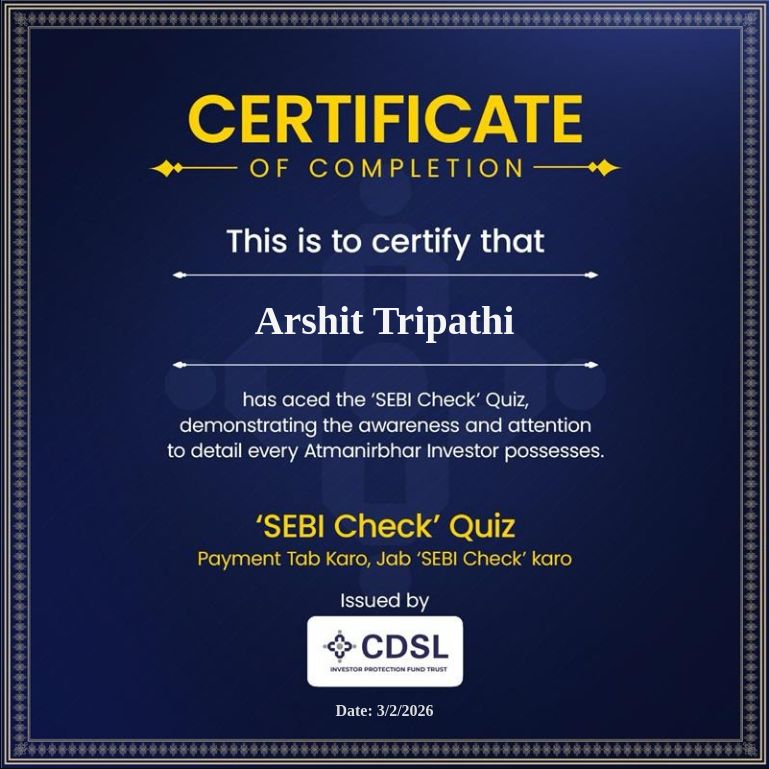 TripathiArshit's tweet photo. SEBI Check Quiz https://t.co/hZQMbzbuYK
