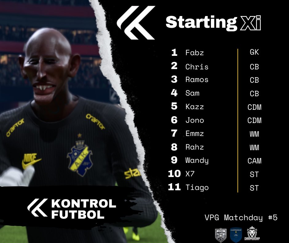 KontrolFtbl's tweet photo. VPG Gameday 5
Tonight’s fixtures:

🏆 UK Championship
• vs Noventra (A)
• vs Fenix (A)

🏆 Championship A
• vs Reborn (H)
• vs Cunning Foxes (H)

@OfficialVPG @proclubs_weekly 

⚫️⚪️ https://t.co/OytrzF7z8s