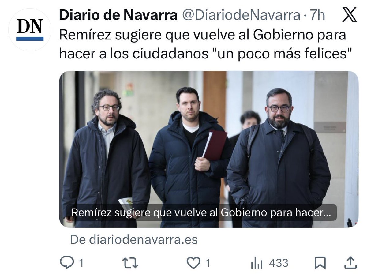 No se cansa de decir tonterías todos los días. 

A mí, Remírez me harías mucho más feliz si te fueras a tu casa.