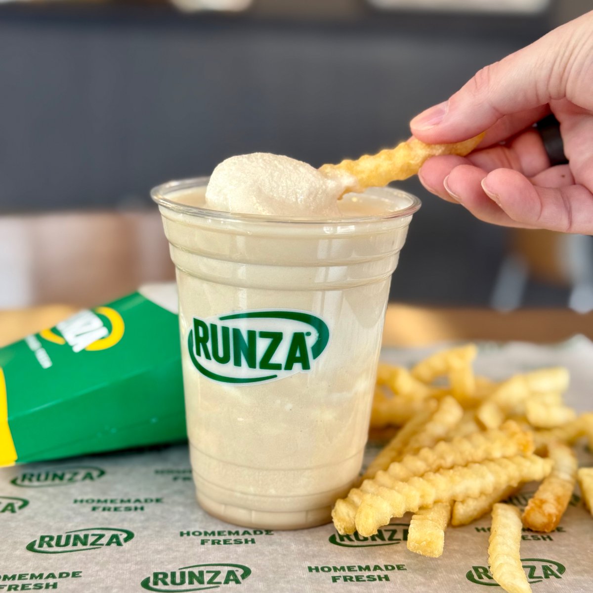 Runza's tweet image. go ahead. screenshot this and discuss amongst yourselves!

peep salted caramel shake.
