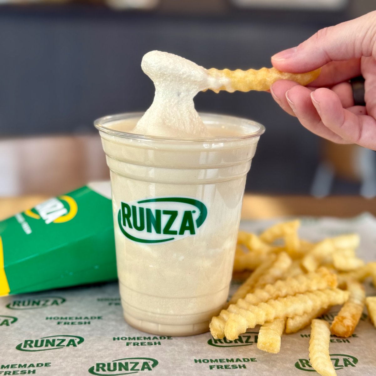 Runza's tweet image. go ahead. screenshot this and discuss amongst yourselves!

peep salted caramel shake.