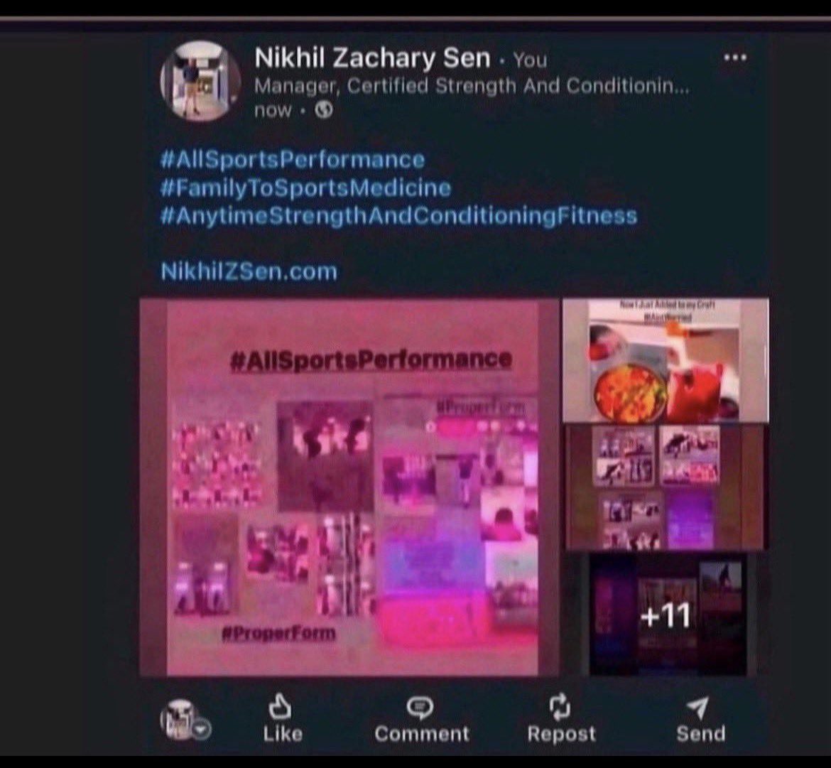 NikhilZSen's tweet photo. #AllSportsPerformance
#FamilyToSportsMedicine
#StrengthAndConditioningFitness
#AllIndustriesService #PhysiologyNutritionalHealth #CertifiedPT #AthleticPerformanceAndCoaching #SportManagement
https://t.co/bIhuTWvDgb https://t.co/N3pJTiE8GE
