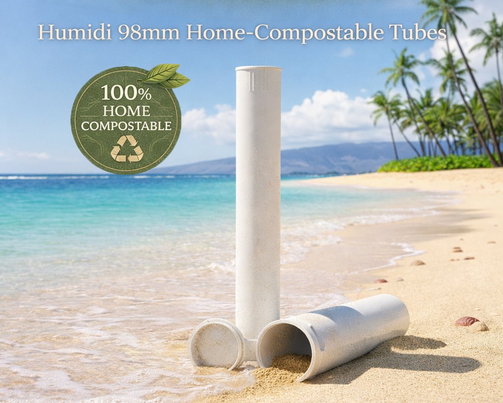 humidico's tweet photo. Our 98mm home-compostable tubes break down naturally in a home compost bin—no industrial processing, no plastic pollution, no greenwashing. Better packaging for your product. Better future for the planet. ♻️ In stock &amp; ready to ship on https://t.co/J1SYGRHIVC https://t.co/a1LsVSLId4