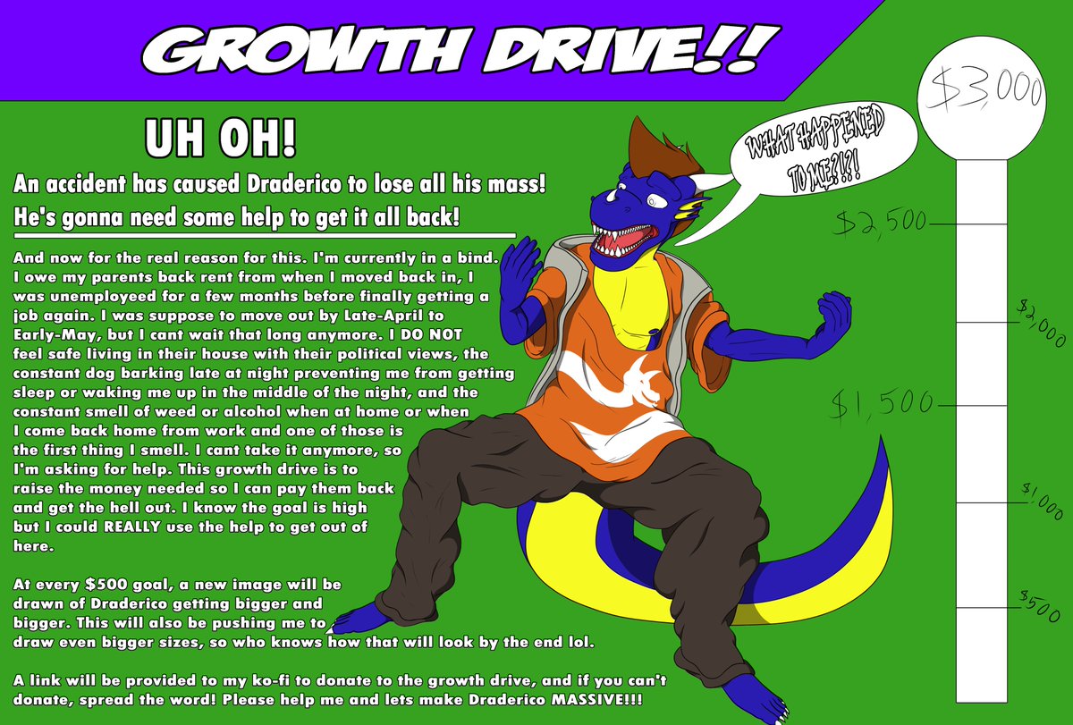 As much as I don't want to post this here, it may help.

My first ever growth drive. Didn't really want to do it in these circumstances, but I really do need help getting out of my current living situation.  If you can't donate, spread the word!

ko-fi.com/draderlabs