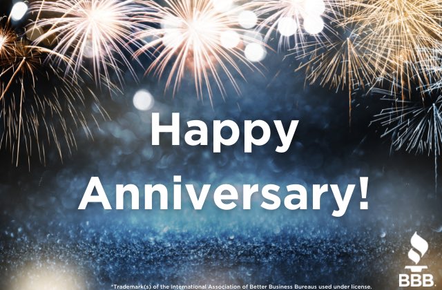 Happy BBB anniversary to us! We’re very proud to be BBB A+ accredited.

This from BBB:  “Congratulations on another year of BBB Accreditation!

Not every business is eligible for BBB Accreditation, so be proud of what Tippet-Richardson offers our marketplace. You’ve earned it!”