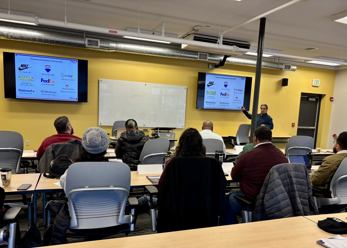 What a great group of veterans and spouses at the Boots to Business Entrepreneurship Event!
Mark Clement, of VetBiz Central, led the workshop on biz ownership basics, evaluation of biz ideas, and connecting to experts &amp; resources. 
Thank you to Rep. Frank Mrvan for stopping in.