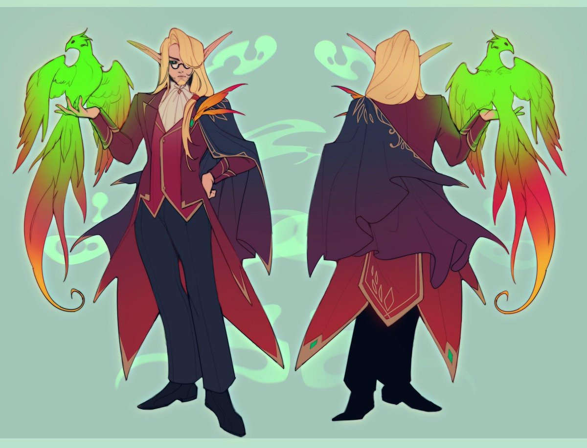 FelboundPhoenix's tweet image. Time to introduce my top two Blood Elves to this page, who will be my highlights: Kaenmar and Lynaria Summerheart.🔥

Ref sheets by: @esqurell 

#warcraft #worldofwarcraft