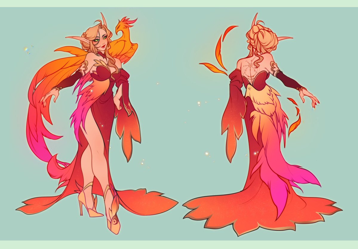FelboundPhoenix's tweet image. Time to introduce my top two Blood Elves to this page, who will be my highlights: Kaenmar and Lynaria Summerheart.🔥

Ref sheets by: @esqurell 

#warcraft #worldofwarcraft