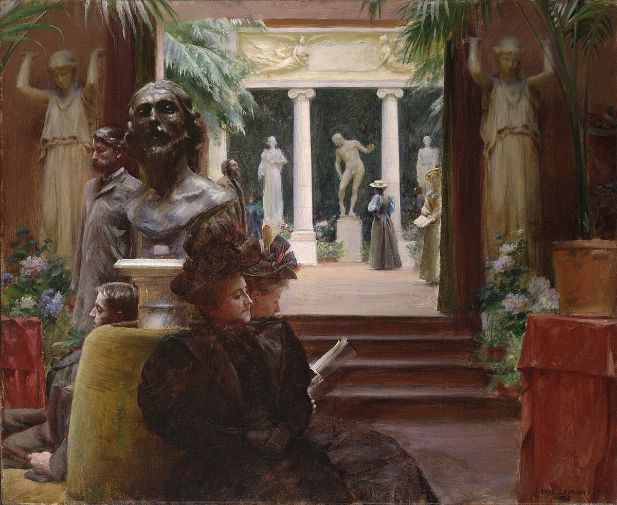 IsabelVasques7's tweet photo. 🎨Charles Courtney Curran (1861–1942)
At the Sculpture Exhibition, 1895 https://t.co/xur5Mx2e96