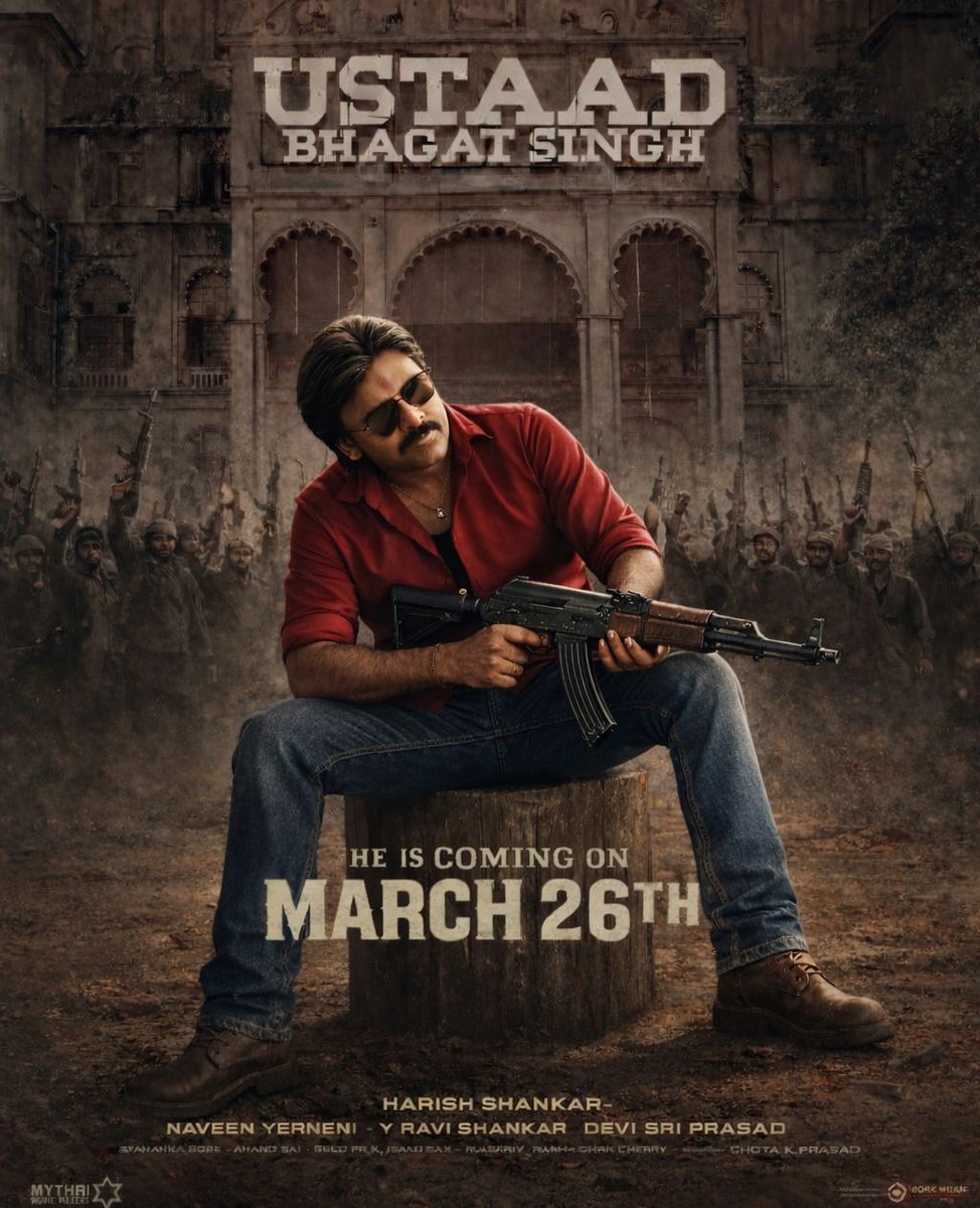 alwaysashwin's tweet photo. #UstaadBhagatsingh 
@UBSTheFilm @PawanKalyan 
March 26th it is 🔥🔥 
భగత్ ఆగమనం https://t.co/Ix2DvQupfD