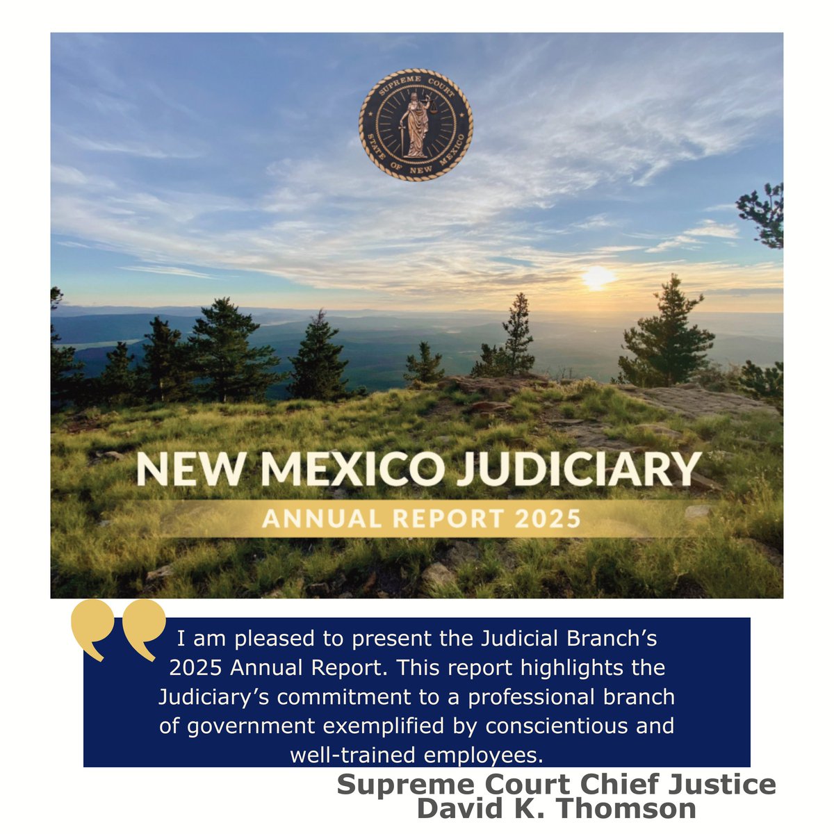 The 2025 Annual Report is out! Here's the link for your digital copy: nmcourts.gov/court-administ… #nmcourts #NewMexico