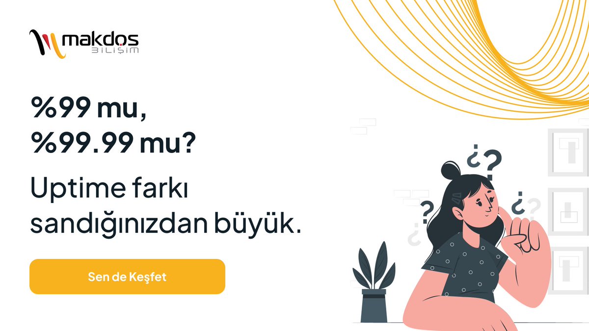 makdoscloud's tweet photo. %99 vs %99.99 uptime
Aradaki fark: günler ↔ dakikalar ⏱️
Kesintinin süresi, işinizin kaderini belirler.
↺ Paylaş, farkı yayalım.
#Uptime #Makdos https://t.co/spTpK0kZ60