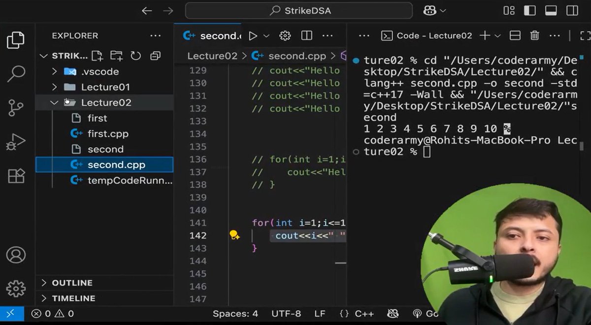 GaraiJoydeep's tweet image. Day 2 of my C++ learning journey 🚀
From user input to operators 💻📘
Grateful to learn and grow with the right guidance 🙌
Thanks @rohit_negi9 &amp;amp; @CoderArmy  for the amazing learning content and motivation!

#CPlusPlus #CodingJourney #LearningInPublic #CoderArmy #ProgrammingBasic