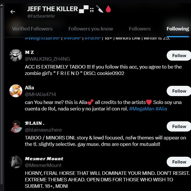 HeroicCushion's tweet photo. ||When I say ZERO TOLERANCE FOR TABOO, I fucking mean it.

Also a perfect example of people brushing a very obviously taboo account under the rug likely bc they have above average writing skills. 

Y'all make me fucking sick. https://t.co/RK4w9257q1
