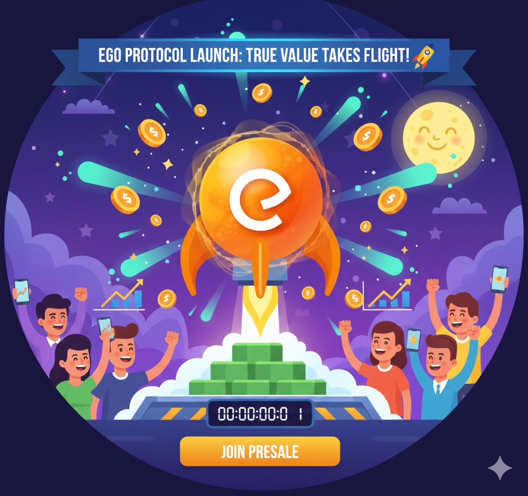 The EGO presale is coming. We are launching the only currency that makes sense for the future: Energy.  
​Massive rewards for those who join the energy revolution early. 🚀🌕  
​👇 WANT TO WIN BIG? 👇
Comment below to get the launch alert! 🔔
​#EGOProtocol #WinBig #Presale