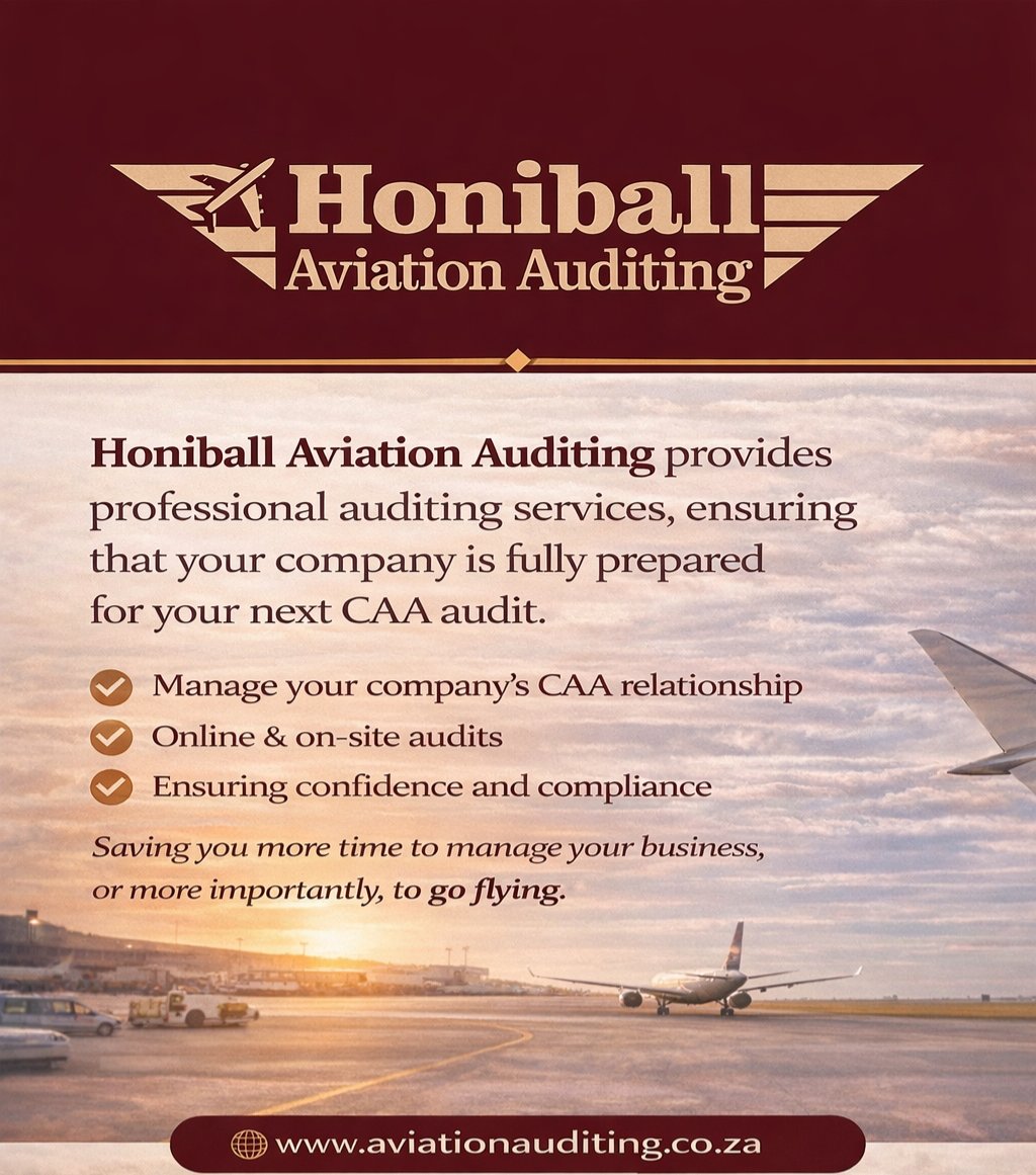 AviationAudit's tweet photo. Honiball Aviation Auditing

CAA audit preparation &amp; aviation compliance support.
Online and on-site auditing services you can trust.
We manage the audit — you stay focused on flying. 

🔗 https://t.co/ebkBHOVt2u https://t.co/K96ZPdYnBf