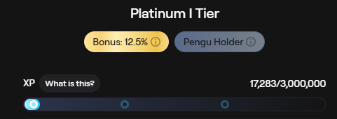 PLATINUM!
Most of the XPs were earned thanks to <a href="/onchainheroes/">Onchain Heroes: World's Eve</a> 
Also, thank you <a href="/playcambria/">Cambria</a> and <a href="/TollanUniverse/">Tollan Universe</a>