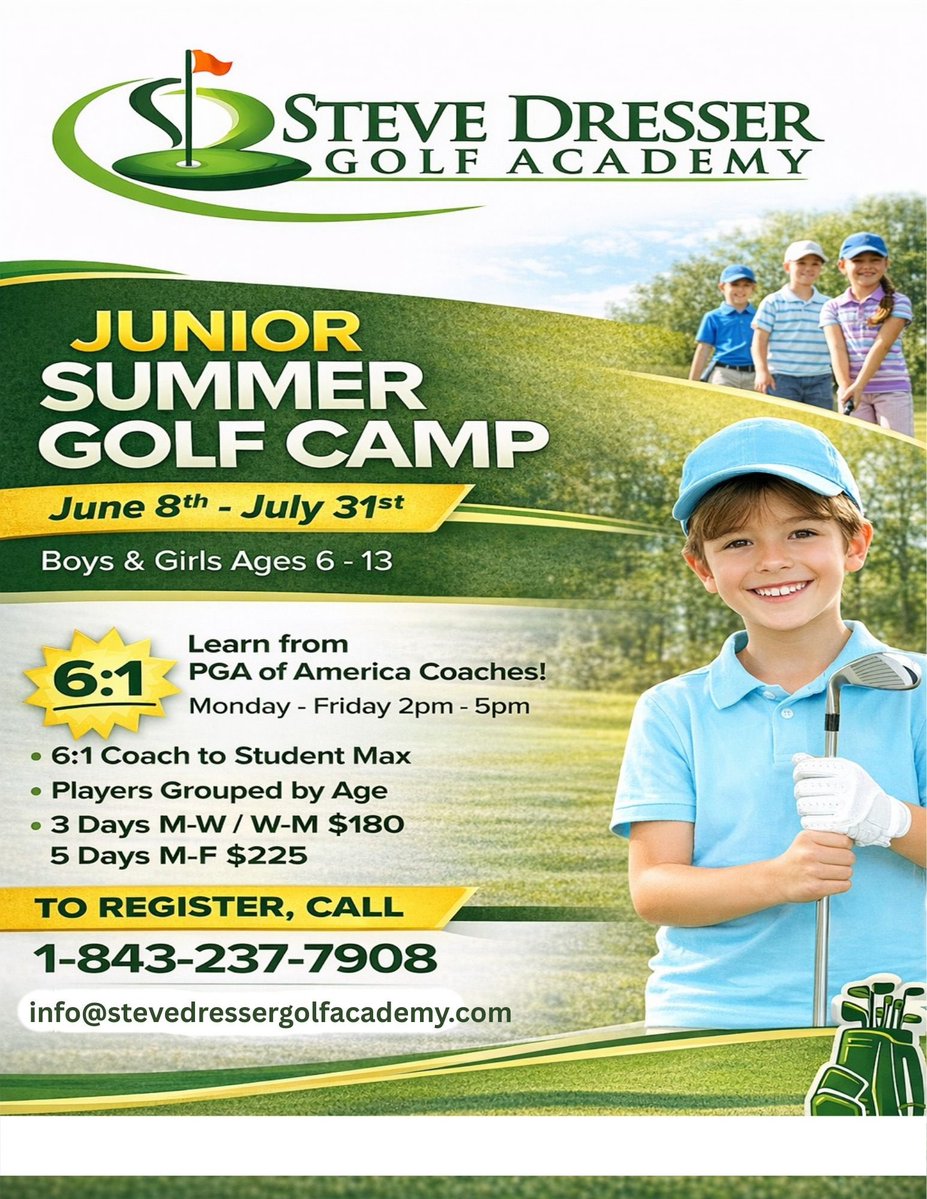Summer is Just Around the Corner! “Make Golf Your Family’s Thing” <a href="/CaledoniaGolfFi/">CaledoniaGolfFish</a> <a href="/TrueBlueGolf/">True Blue Golf Club</a> #juniorgolfcamp #pawleysisland #myrtlebeachgolf