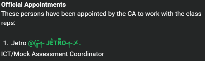 PrinceJetro123's tweet photo. He named me "ICT / Mock Assessment Coordinator."
Just like that.
A title. A role. A recognition.
A dream I once whispered to myself—now spoken aloud in an office on campus.
The quiet dream had a name.
#StartupJourney #TutorialHaven https://t.co/tCTEV2lHTu