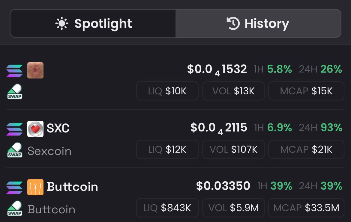 New $Buttcoin ATH, these two should follow