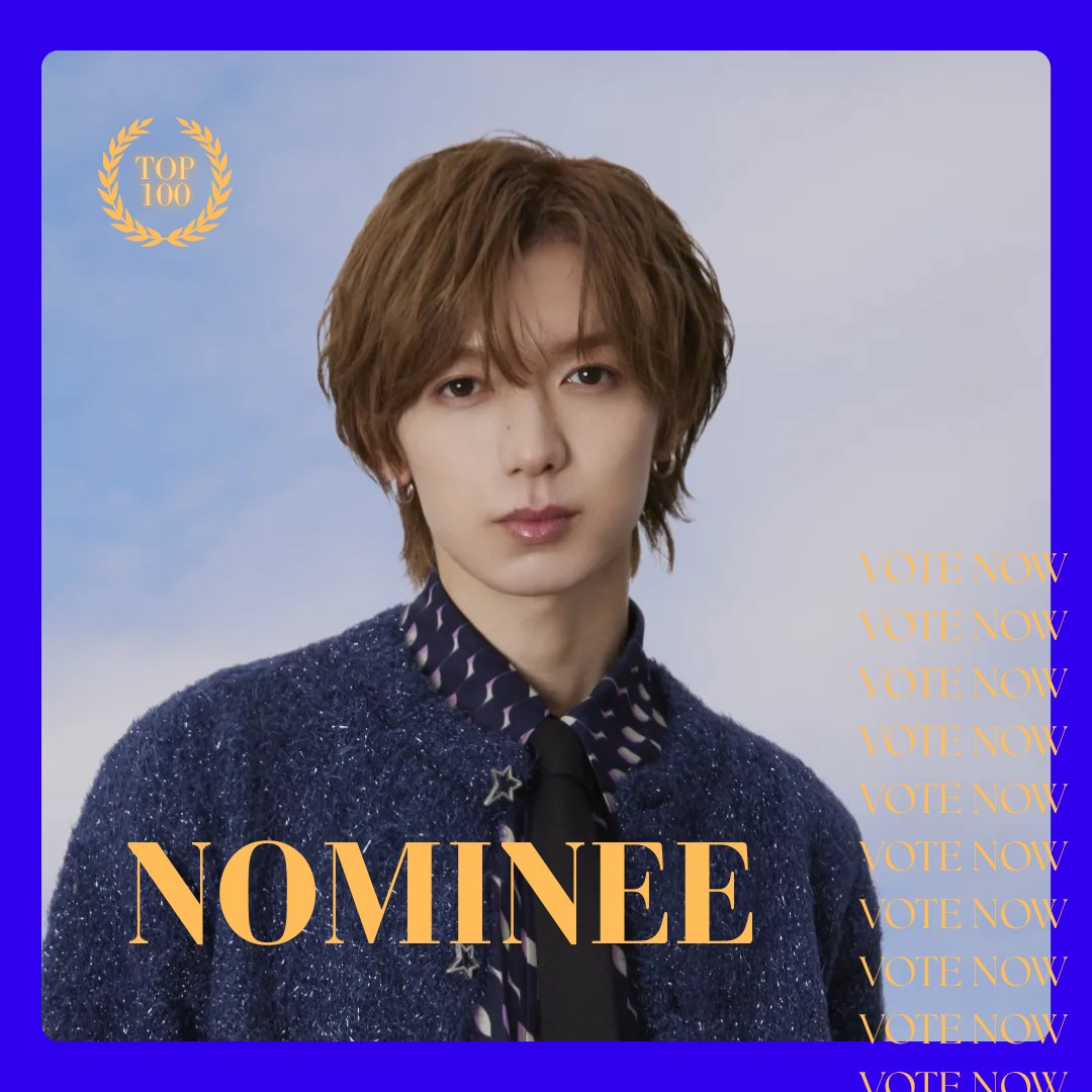 RYUYA SHIMEKAKE (TRAVIS JAPAN) is nominated as the Most Beautiful/Handsome Face in the World.

👉 VOTE: dabemepop.com/top/