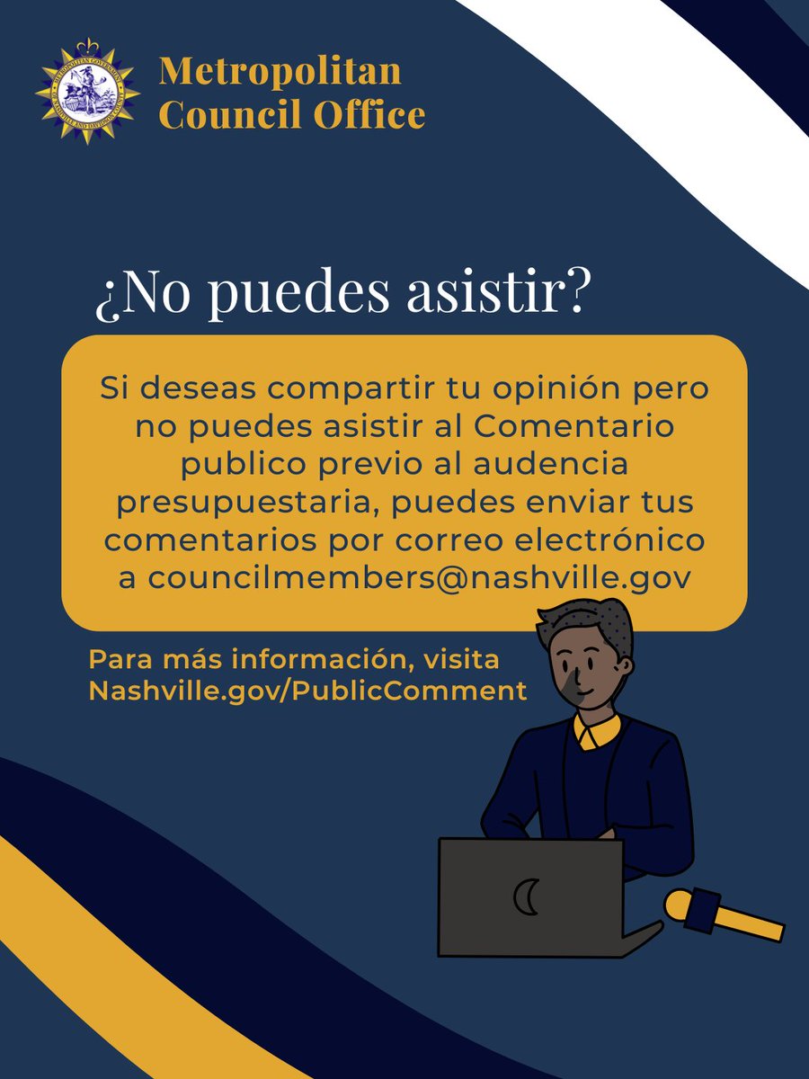 We want to hear from you tonight during the Pre-Budget Public Comment Period at the February 3rd Council Meeting.
Find Acceptable Items for Proof of TN Residency &amp; FAQs at Nashville.gov/PublicComment
