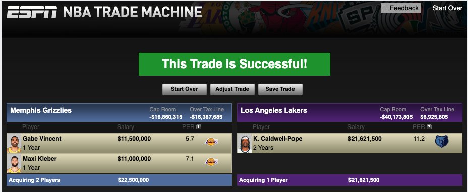 At the very least the Lakers should do something like this.