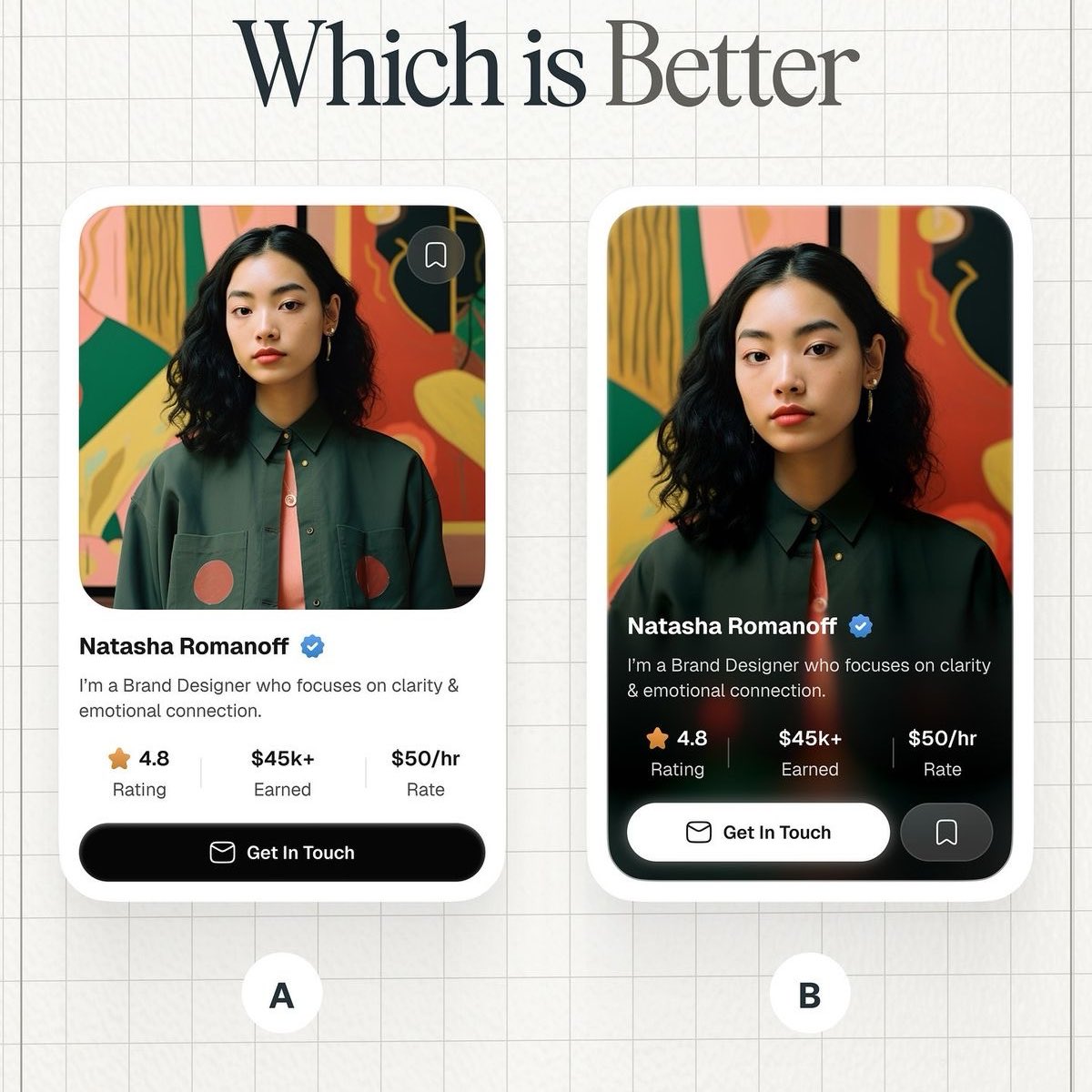 Hashim_kikambi's tweet image. Which one do you prefer — A or B?
Clean &amp;amp; minimal, or bold &amp;amp; modern?
Drop your choice 👇

#DesignChoice #UIUXDesign #TechDesign #DigitalSolutions #TheUntoldTech #websites #AppDevelopment #premiumcontent