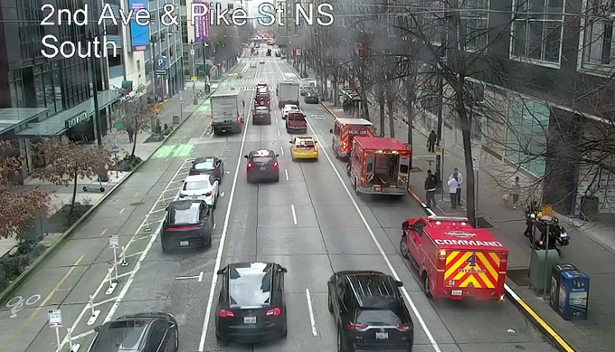  southward lane blocked!