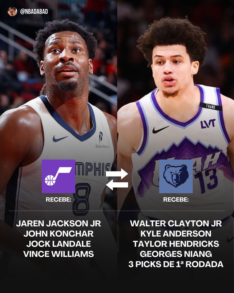 NBAdabad's tweet photo. INACREDITÁVEL 

O JAREN JACKSON JR REALMENTE FOI PARAR NO UTAH JAZZ... https://t.co/GFJNjzhzlA