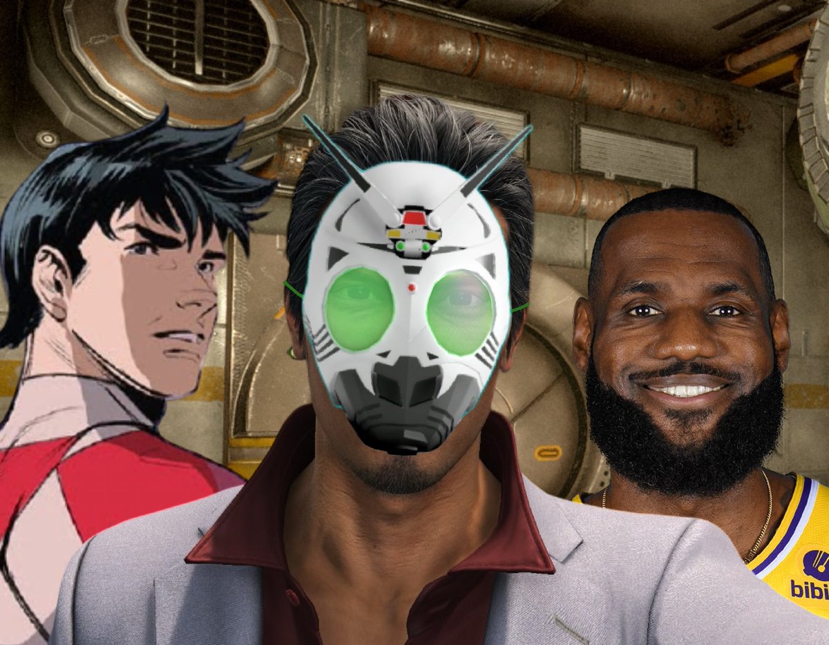 //this version of Kiryu can henshin into a good-aligned version of ShadowMoon (had to go Tojima-style because an event i was in didn’t allow divine items)

(And yes, that IS both Jason Lee scott and LeBron James in the background)