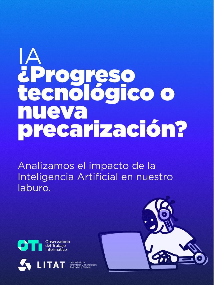 ¿IA para el desarrollo o para la precarización? 🤖⚖️

Desde la Asociación Gremial de Computación (AGC), a través del LITAT y el Observatorio del Trabajo Informático <a href="/observatorio_TI/">OTI</a>, presentamos un análisis profundo sobre el impacto de la Inteligencia Artificial en nuestro