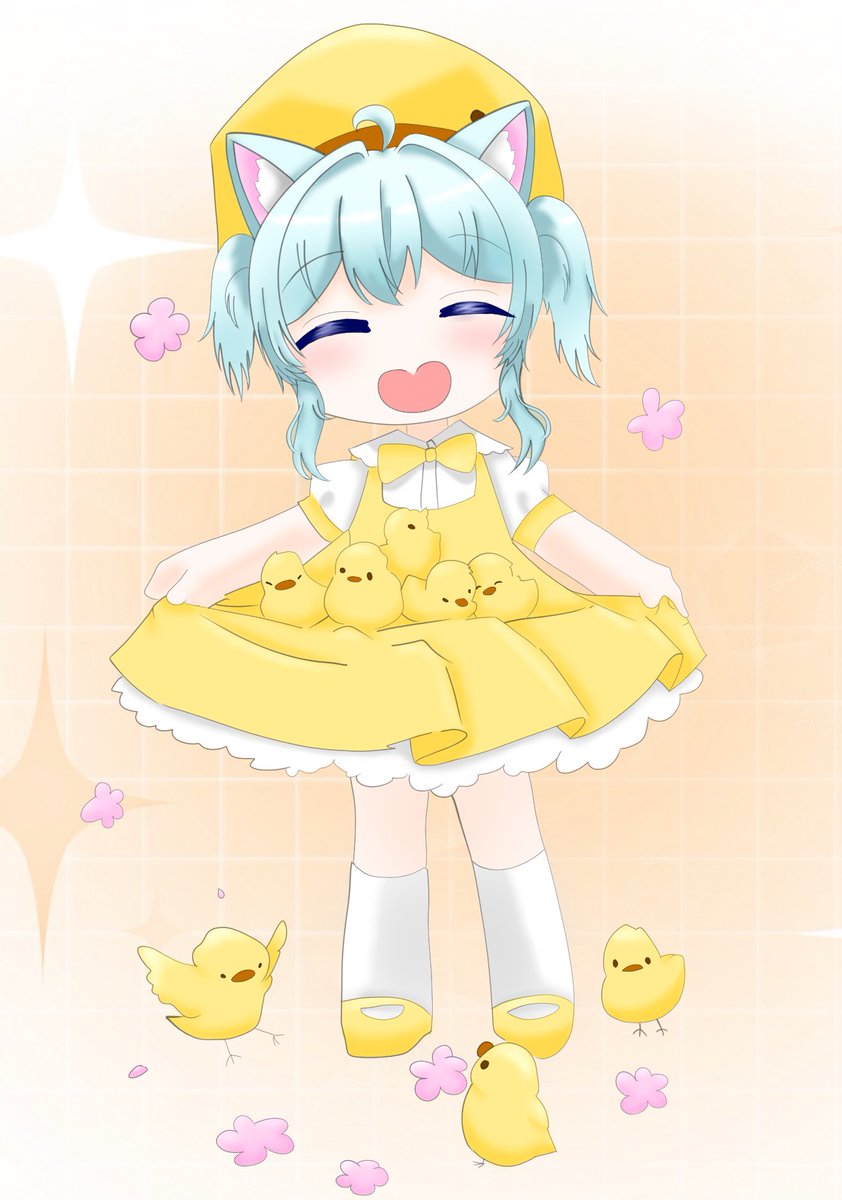 這裡有小雞喔！好⋯好可愛啊啊啊啊啊啊啊！
模特：喬安安