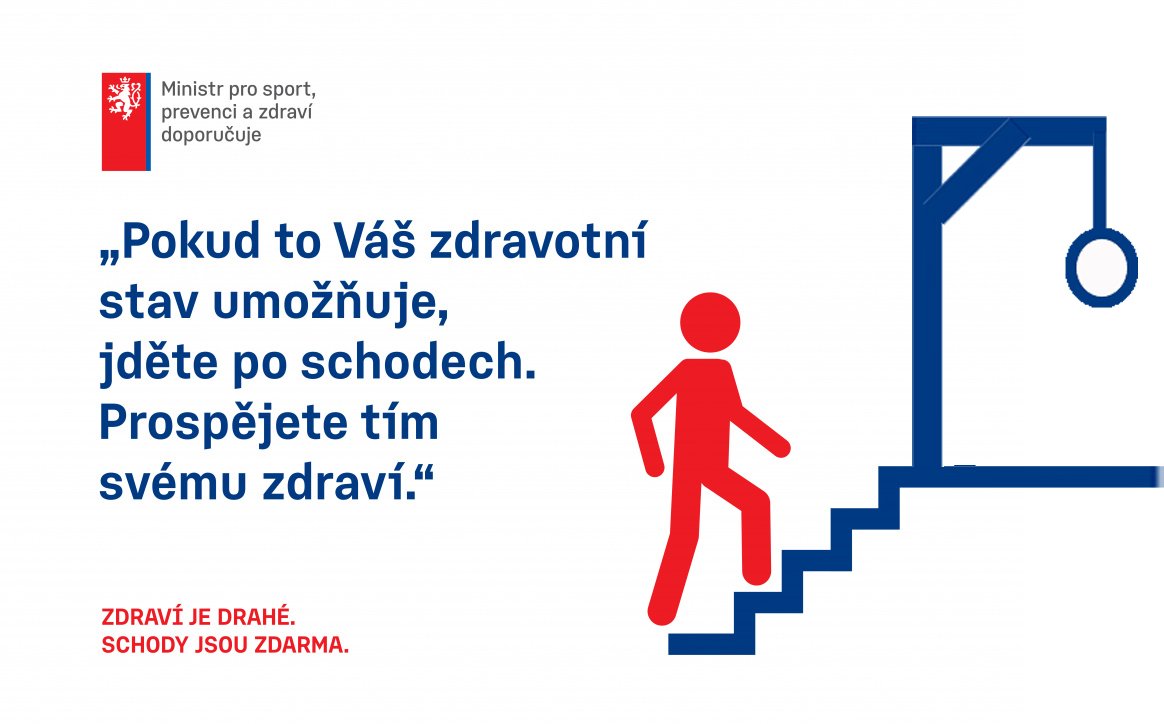 Ministerstvo Chůze do schodů Borise Šťastného spustilo novou kampaň