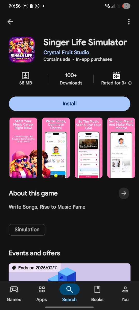 TheSimLov3r's tweet image. ITS OUT @SingerLifeSim Android Version