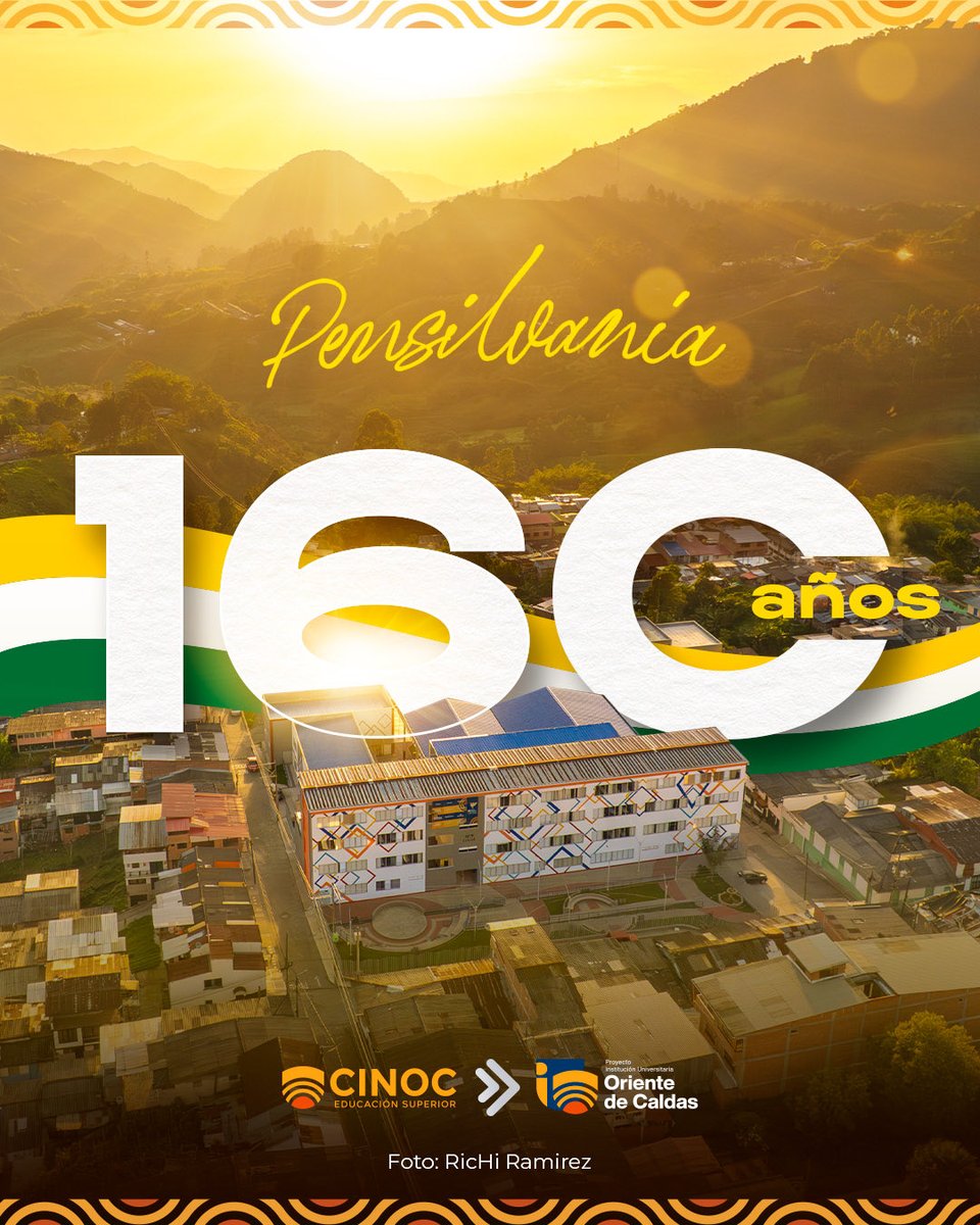 ¡Feliz cumpleaños, Pensilvania! 🥳🎉
Hoy celebramos 160 años de un pueblo que avanza gracias al empuje de su gente amable y trabajadora. 💛🤍💚

Desde la #IESCINOC reafirmamos nuestro compromiso con la educación como pilar del desarrollo del territorio. 🇨🇴