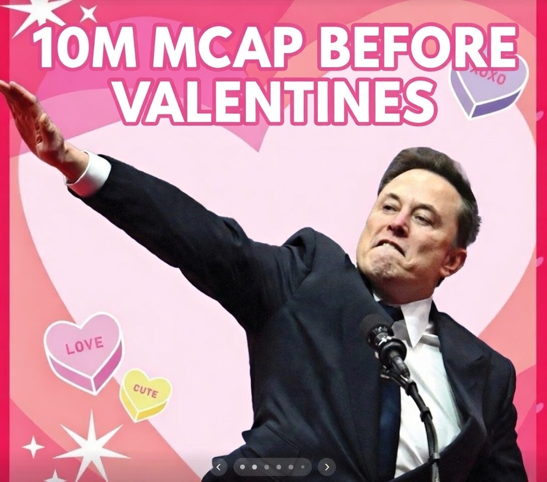 Everything starts with a dream fam !

10M MCAP before $valentines was that dream !

eLER748CTmFwiBiuU7nkz8iZQcaeV1KYc6AwZUipump