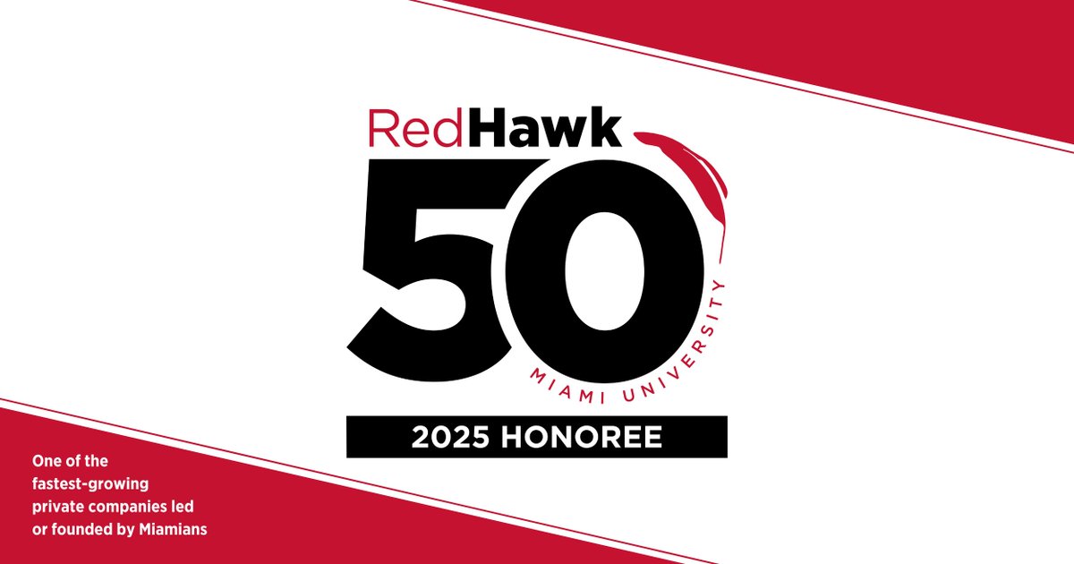 interlinkcloud's tweet photo. We’re so thrilled to be named to @MiamiUniversity’s RedHawk50!

Today, Interlink Cloud Advisors and Matt Scherocman were named to Miami University’s annual RedHawk50 list, recognizing the 50 fastest-growing private companies founded or led by Miamians. Matt is a proud Miami University graduate with a Bachelor of Science degree.

Out of 226 nominated businesses, we’re honored to be included among the winners.

Join us in celebrating all of the incredible Miamian companies named to this class!

#RedHawk50 #LoveandHonor #threepeat